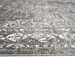 Acheter Thedecofactory VERDIO MEDAILLON - Tapis vintage motif medaillon en relief noir 160x230