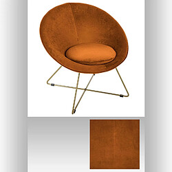 Acheter Atmosphera, Createur D'Interieur Fauteuil de salon en velours Evan - Ocre