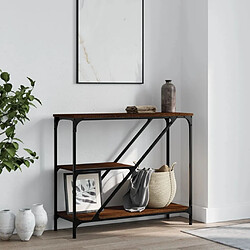 Maison Chic Table console | Meuble d'entrée | Table d'appoint chêne marron 88,5x30x75 cm bois d'ingénierie -GKD43761