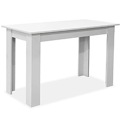 Avis Maison Chic Table de salle à manger,Table à dîner et bancs 3 pcs Bois d'ingénierie Blanc -GKD95387