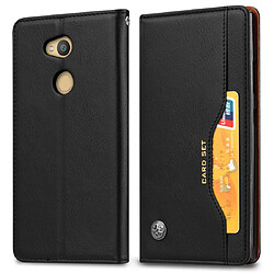 Wewoo Housse Coque Étui en cuir Flip à texture horizontale pour Sony Xperia L2avec cadre photo et supportlogements cartes et porte-monnaie noir