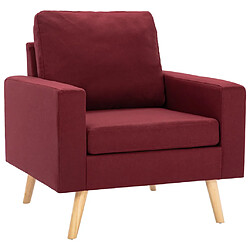 vidaXL Fauteuil Rouge bordeaux Tissu