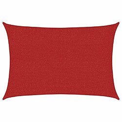 vidaXL Voile d'ombrage 160 g/m² Rouge 2x3 m PEHD