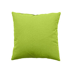 Toilinux Coussin uni effet Bachette déhoussable - 40 x 40 cm - Vert Anis