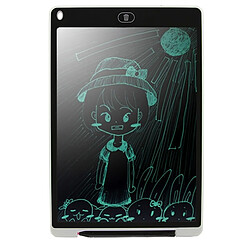 Wewoo Tablette graphique blanc Portable 12 pouces LCD Écriture Dessin Graffiti Électronique Pad Message Conseil Papier Brouillon avec Stylo, CE / FCC / RoHS Certifié