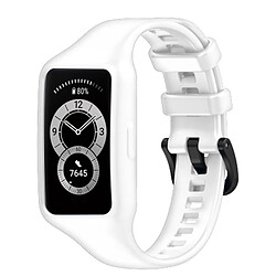 Avizar Bracelet pour Huawei Band 7 / 6 Pro / 6 / Honor Band 6 Silicone Souple Blanc