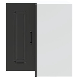 Avis vidaXL Armoire murale d'angle de cuisine Kalmar noir bois d'ingénierie