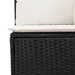 Acheter Maison Chic Salon de jardin 10 pcs avec coussins | Ensemble de Table et chaises | Mobilier d'Extérieur noir résine tressée -GKD23069