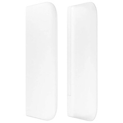 Acheter Maison Chic Tête de lit moderne avec oreilles pour chambre - Décoration de lit Blanc 93x16x78/88 cm Similicuir -MN40262