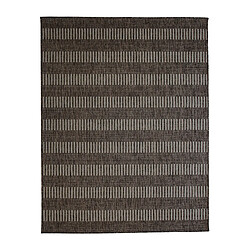 Thedecofactory TERRAIN LIGNES - Tapis intérieur-extérieur aspect jute motif lignes beige 133x170