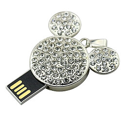 64GO USB 2.0 Clé USB Clef Mémoire Flash USB Bling Pendentif Mickey