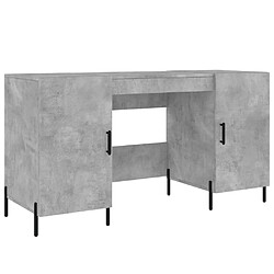 Maison Chic Bureau,Table de travail pour chambre gris béton 140x50x75 cm bois d'ingénierie -GKD14358