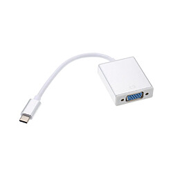 Câble adaptateur adaptateur Type-C vers VGA femelle Câble adaptateur adaptateur USB-C vers VGA HDTV pour Samsung Galaxy S9 Macbook