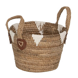 Avis BigBuy Home Panier Multi-usages Blanc Naturel Fibre naturelle 21 x 21 x 15 cm (3 Pièces)