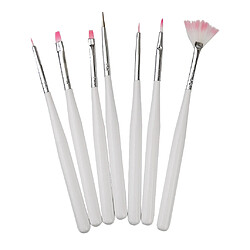 Set de 7pièces Brosse à Ongle Dessin Peinture Pinceaux Nail Art Crayons Stylos de ongle