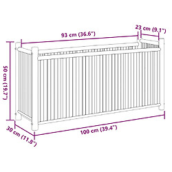 vidaXL Jardinière 100x30x50 cm bambou pas cher