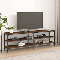 Maison Chic Meuble TV scandinave - Banc TV pour salon chêne marron 160x30x50 cm bois d'ingénierie -MN23785