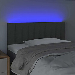 Avis Maison Chic Tête de lit scandinave à LED,meuble de chambre Gris foncé 80x5x78/88 cm Tissu -MN51408