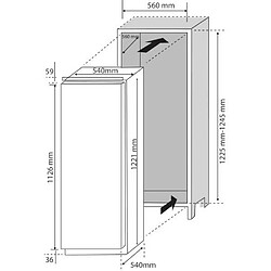 Réfrigérateur 1 porte intégrable à glissière 54cm 197l - cfbl2150n/n - CANDY pas cher