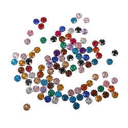 100 Pièces Coudre On Diamante Cristaux Acrylique Rhinestone Embellissement 8mm