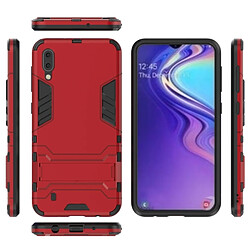 Wewoo Coque antichoc PC + TPU pour Galaxy M10, avec support (rouge) pas cher