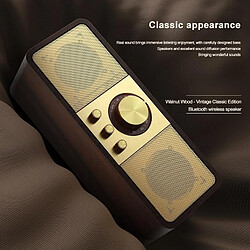 Acheter Yonis Enceinte Bluetooth Vintage Bois Radio FM