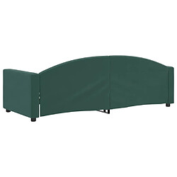 Acheter vidaXL Lit de repos sans matelas vert foncé 80x200 cm velours