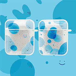 GUPBOO Airpods Coque Housse Étui Protecteur Compatible pour AirPods Pro-Ins blue art goutte d'eau visage souriant