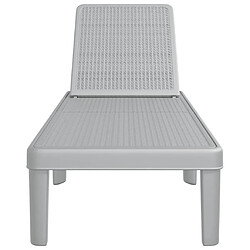 Acheter Maison Chic Chaise longue, Transat gris 159x57x83,5 cm polypropylène