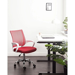 Beliani Chaise de bureau Rouge SOLID