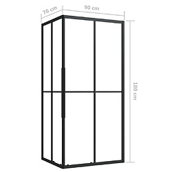 vidaXL Cabine de douche ESG 90x70x180 cm pas cher