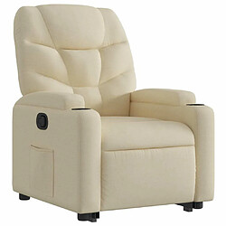 Avis Maison Chic Fauteuil Relax pour salon, Fauteuil inclinable Crème Tissu -GKD56166