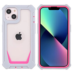 Coque en TPU + acrylique détachable 2-en-1 gris/rose pour votre iPhone 13 6.1 pouces