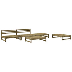 Maison Chic Salon de jardin 5 pcs - Table et chaises d'extérieur - Mobilier/Meubles de jardin Moderne bois de pin imprégné -MN24311