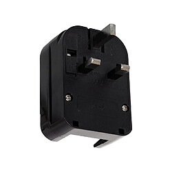 Ledkia Adaptateur Prise Type F Tête Large avec Câble Bas à Prise Type G (UK) Noir