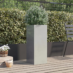 Avis Maison Chic Jardinière,Bac à fleurs - pot de fleur argenté 32x27,5x75 cm acier inoxydable -GKD21626