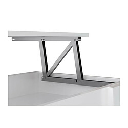 Acheter HAPPY Table basse relevable style contemporain blanc mat - L 100 x l 50 cm