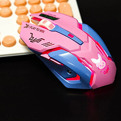 Universal USB Wireless Gaming Mouse Pink Computer Professional E-Sports souris 2400dpi coloré rétro-éclairé silencieux