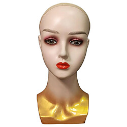 Avis Tête De Mannequin Visage Féminin Support Chauve Pour Le Style De Perruques Ou Le Chapeau D'affichage Or