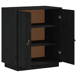 Avis vidaXL Buffet Noir 65,5x40x75 cm Bois massif de pin