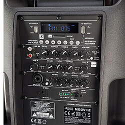 Acheter Enceinte Professionnel Portative 12" 350/700W - Audio Club MOOV12 - USB Bluetooth Line Radio FM - Batterie - 2 Micros UHF