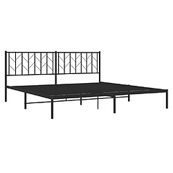 Acheter Maison Chic Cadre/structure de lit métal et tête de lit pour adulte - Lit Moderne Chambre noir 193x203 cm -MN88752