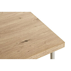 Acheter Pegane Table de desserte en bois coloris chêne clair et métal coloris gris -longueur 40 x profondeur 40 x hauteur 45 cm