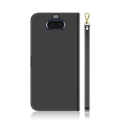 Avis Wewoo Housse Coque Etui à rabat horizontal en surface miroir avec pour Sony Xperia 20 et logements cartesporte-monnaie et lanière Noir