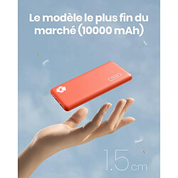 SANAG Power Bank 10 000 Mah Haute Vitesse, Chargeur Portable [Entrée Et Sortie Usb C] Batterie Triple 3A Compatible Avec Iphone 14 13 12 11 X Pro , Samsung S22 S21, Google Pixel [Orange]