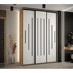 Abiks Meble Armoire Davos 12 À Portes Coulissantes 235,2/180/60 3 Portes