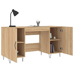 Acheter Maison Chic Bureau,Table de travail,bureau de travail pour chambre chêne sonoma 140x50x75 cm bois d'ingénierie -GKD83178