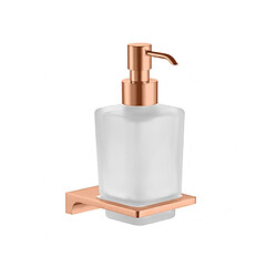 Rav Distributeur de savon mural NIL en verre et laiton rose gold poli 200 ml