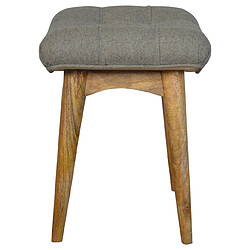 Artisan Furniture Banc courbé en tweed gris rembourré, couloir, salon pas cher