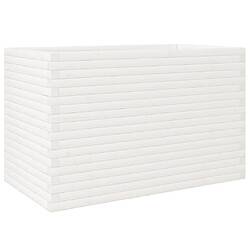 vidaXL Jardinière blanc 110x60x68,5 cm bois de pin massif